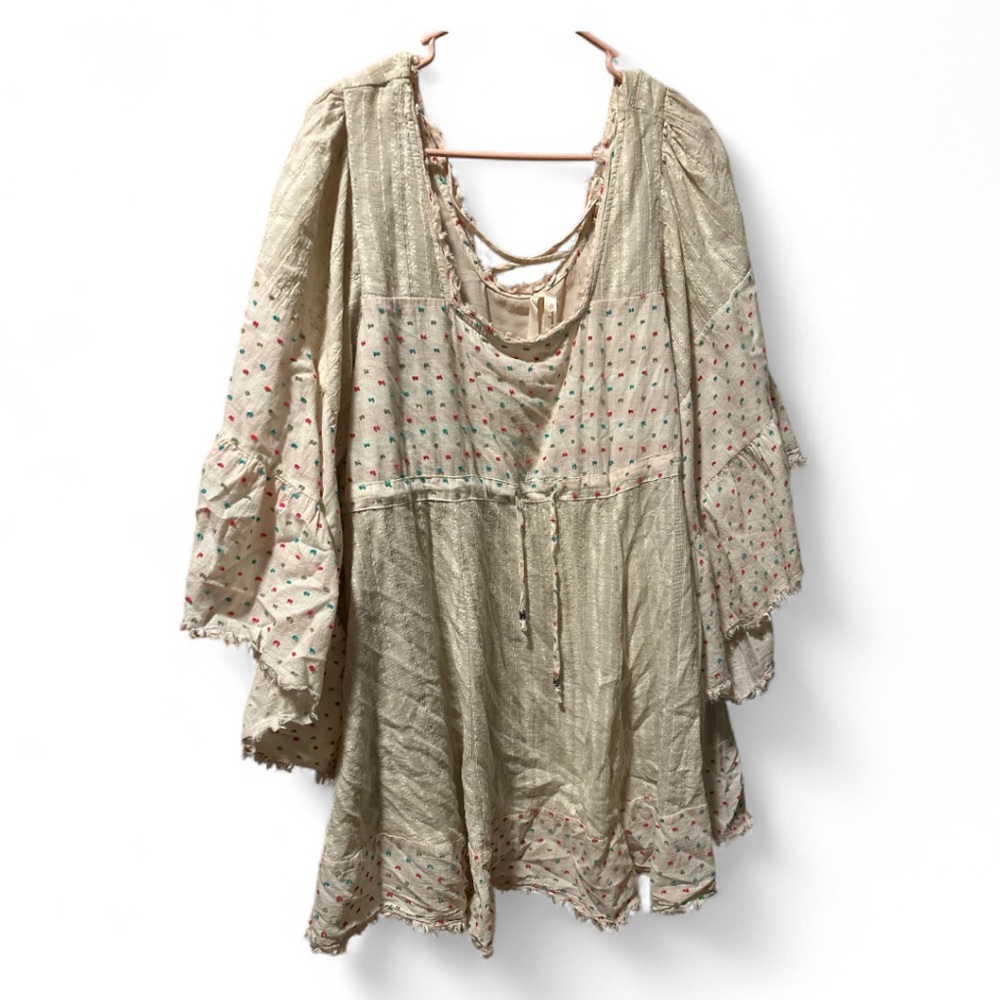 Kristin Miles Multicolor Polka Dot Top/Babydoll Dress, Size 3X - Picture 2 of 10